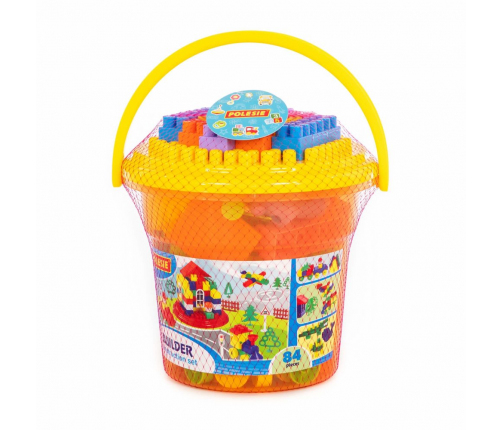 Building Blocks Bucket 84 Pieces Windows Doors Vehicles 37213