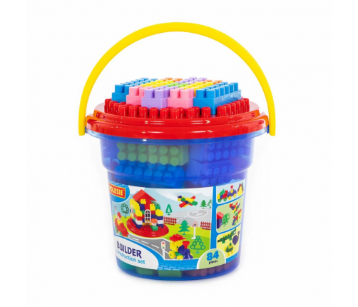 Building Blocks Bucket 84 Pieces Windows Doors Vehicles 37213