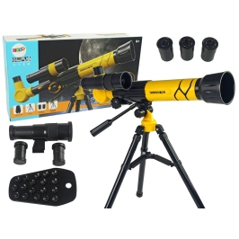 Scientific Educational Telescope With Yellow A  Phone Holder