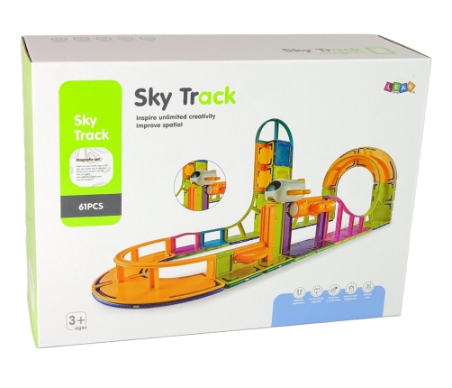 Magnetic Construction Blocks Sky Track 61 Pieces