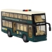 Double Decker Bus Lights Sounds Friction Drive Dark Green 1:16