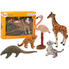 Set of Animals Figurines Giraffe Flamingo Elephant Tiger