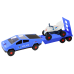 Modern Car Set with Quad Bike and Tow Truck for Dismantling DIY Blue