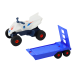 Modern Car Set with Quad Bike and Tow Truck for Dismantling DIY Blue