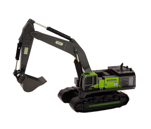 Crawler Excavator Metal Bucket 1:55 Black and Green