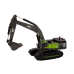 Crawler Excavator Metal Bucket 1:55 Black and Green