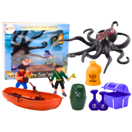 Set of Figures Pirates Octopus Boat Accessories