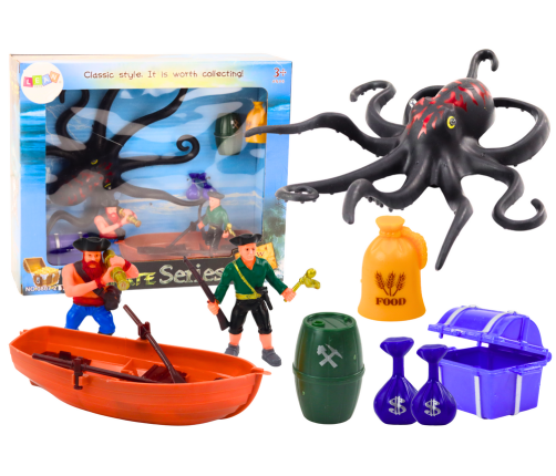 Set of Figures Pirates Octopus Boat Accessories