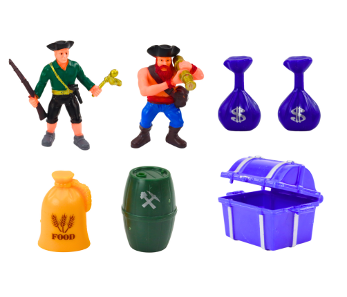 Set of Figures Pirates Octopus Boat Accessories