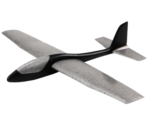 Large Styrofoam Plane Foam Light Glider Black 68CM