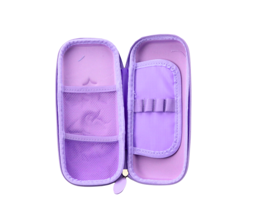 3D Unicorn Pencil Case Foldable Purple 23x10x5 cm