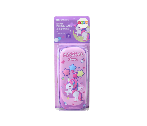 3D Unicorn Pencil Case Foldable Purple 23x10x5 cm