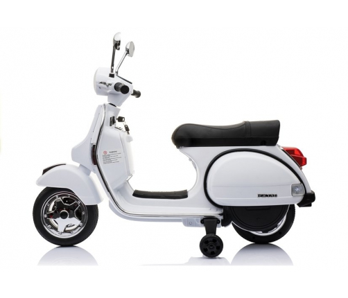 Bērnu elektro motocikls Vespa Scooter White