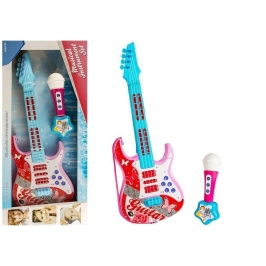 Electric Guitar With Microphone Strings Toy Pink