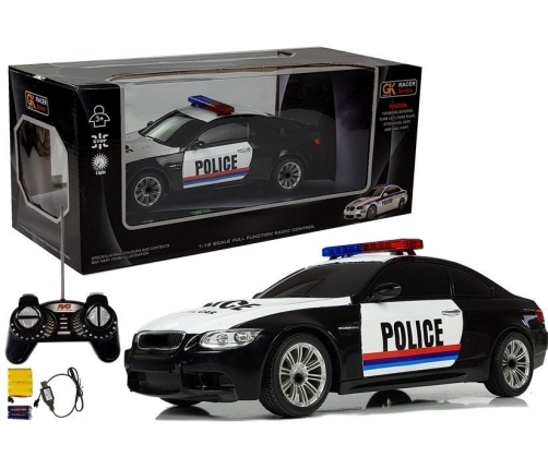 Машина с пультом Police 1:18 White