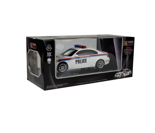 Машина с пультом Police 1:18 White