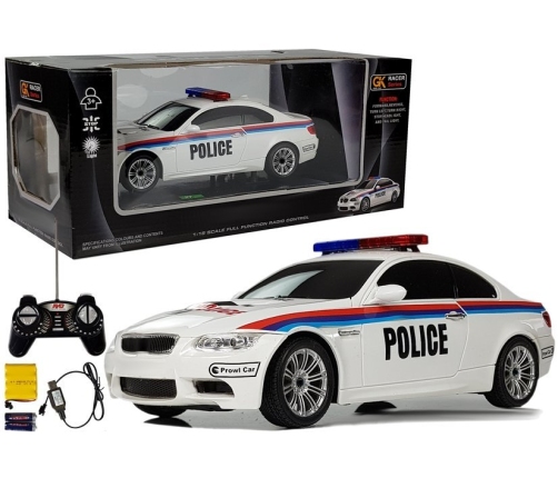 Машина с пультом Police 1:18 White