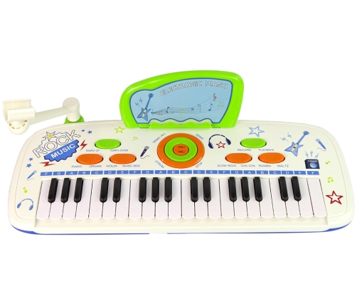 Electric Piano Keyboard for Kids Blue USB MP3 notes