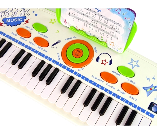 Electric Piano Keyboard for Kids Blue USB MP3 notes