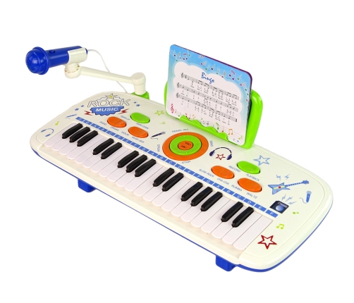 Electric Piano Keyboard for Kids Blue USB MP3 notes