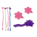 Princess Doll Purple Dress Set of Braids Extensions