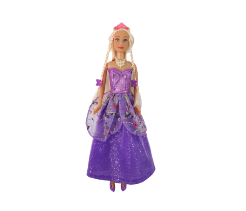 Princess Doll Purple Dress Set of Braids Extensions