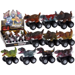 Dinosaur car with friction drive. Various species and colors