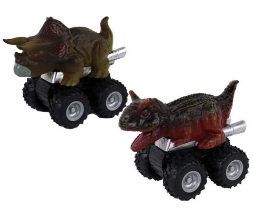 Dinosaur car with friction drive. Various species and colors