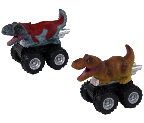 Dinosaur car with friction drive. Various species and colors