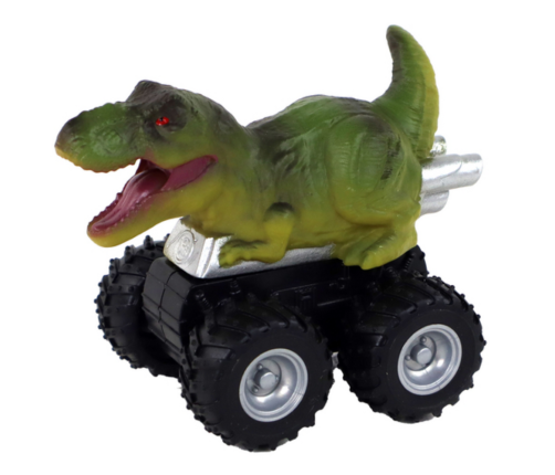 Dinosaur car with friction drive. Various species and colors