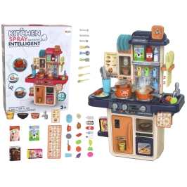 Kitchen Set Interactive Battery Operated Kitchen 63 cm 42 El. Navy