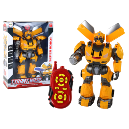 Large Robot Remote Controlled R/C Yellow Sound Light