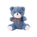 Teddy Bear Blue Plush Small Cuddly Toy Mascot Keychain 10cm