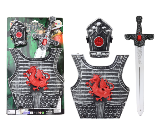 Outfit Samurai Knight Costume Set Armor Sword Wristband