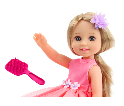 Doll Long Hair Pink Dress Hairpin Brush 38cm