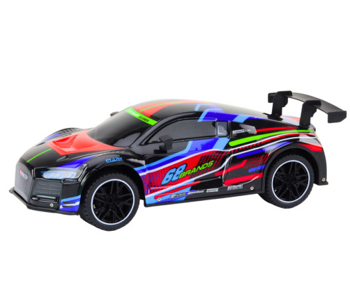 RC Sports Car 1:10 25km/h Lights Black