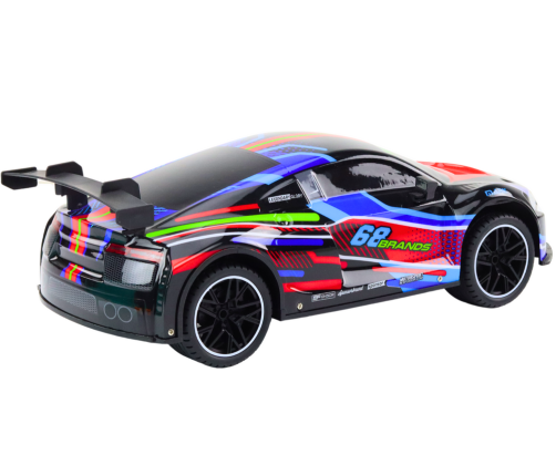 RC Sports Car 1:10 25km/h Lights Black