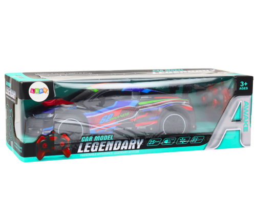 RC Sports Car 1:10 25km/h Lights Black