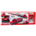 Lora Tow Truck Race Track 2in1 Lights Sounds Signs Cars Red