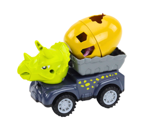 Car Dinosaur With Egg Car With Trailer Figures Set 4 pcs.