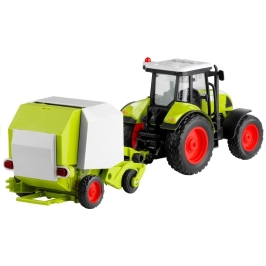 Tractor with Round Baler for Baling Noise making 37,5 cm