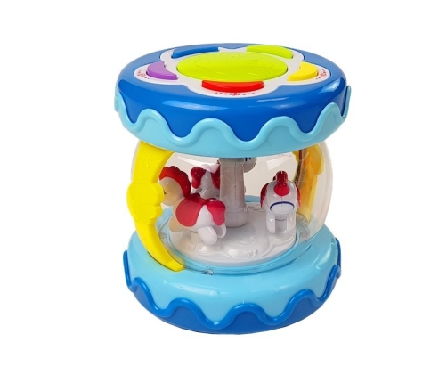 Educational Drum with Carousel and Animal Sounds