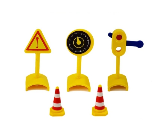 Set Gas Station Toy Car Road Signs Light Sound