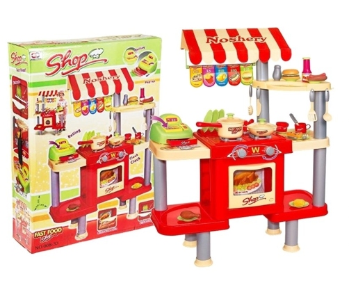 Kids Role Play Set Kitchen Fast Food Cash Register