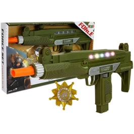 Military Set Gun Sound Lights Badge 37 cm