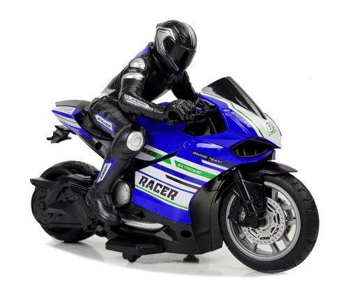 Sports Motorcycle 2.4G Remote Controlled Racer Range 35m Blue