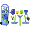 Garden Set in trolley Sandbox Tools Watering can Rake Pot