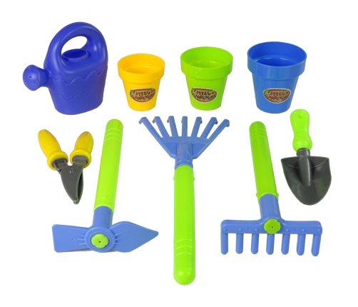 Garden Set in trolley Sandbox Tools Watering can Rake Pot