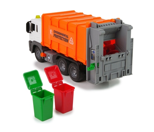 Rubbish Truck Friction Drive Sound Effects Orange 1:16 Segregation