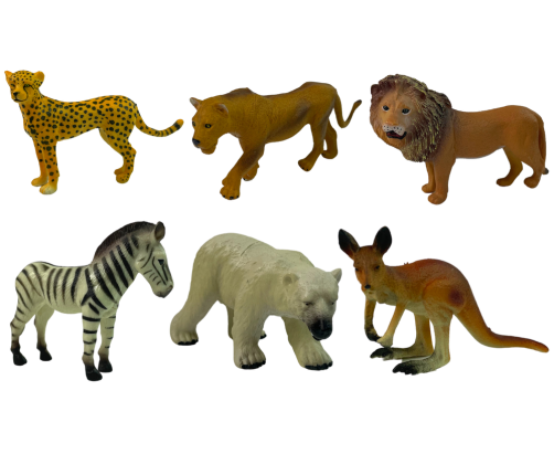 Africa Wildlife Figurine Set Kangaroo Zebra